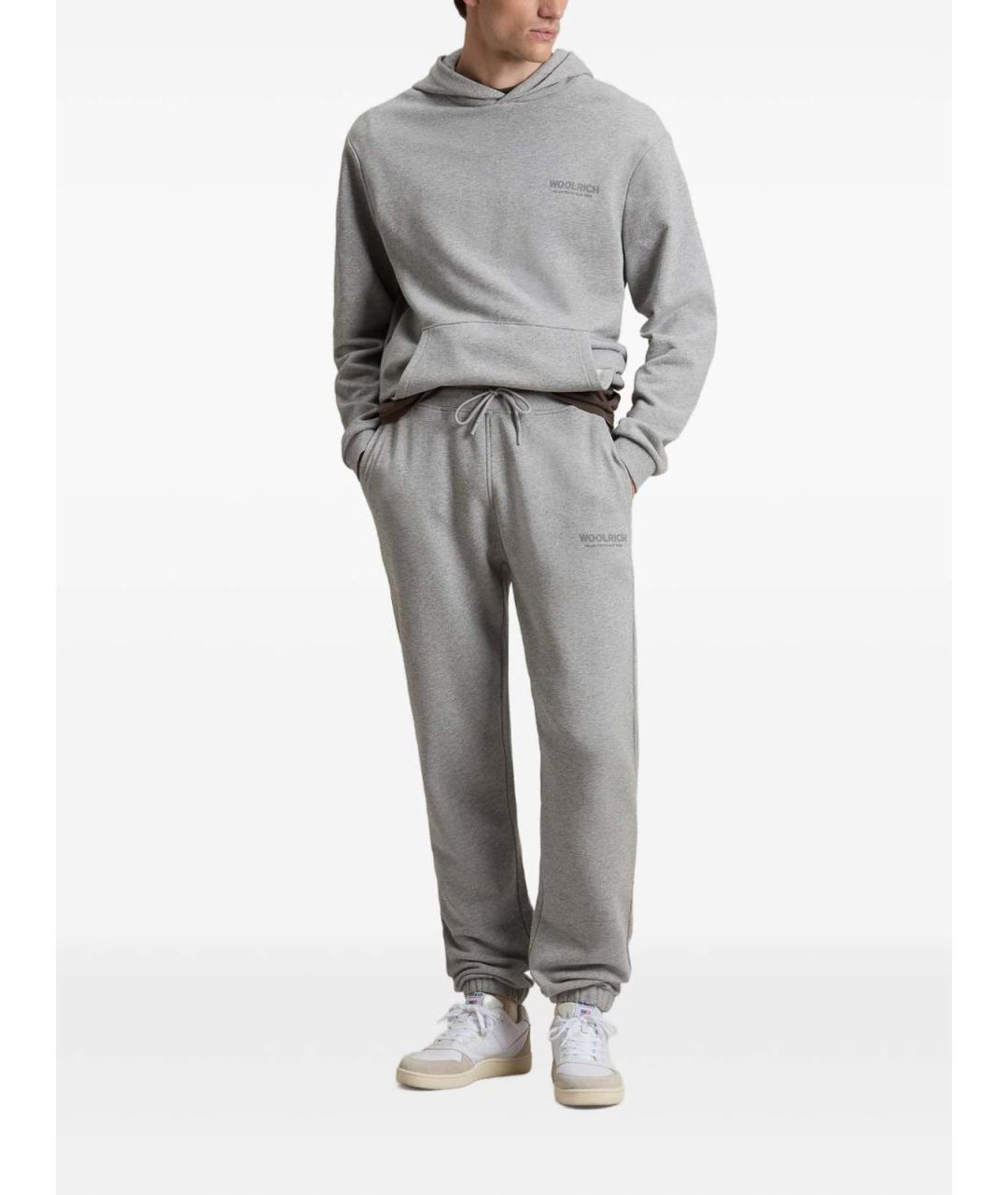 WOOLRICH Серые хлопковые повседневные брюки, фото 3
