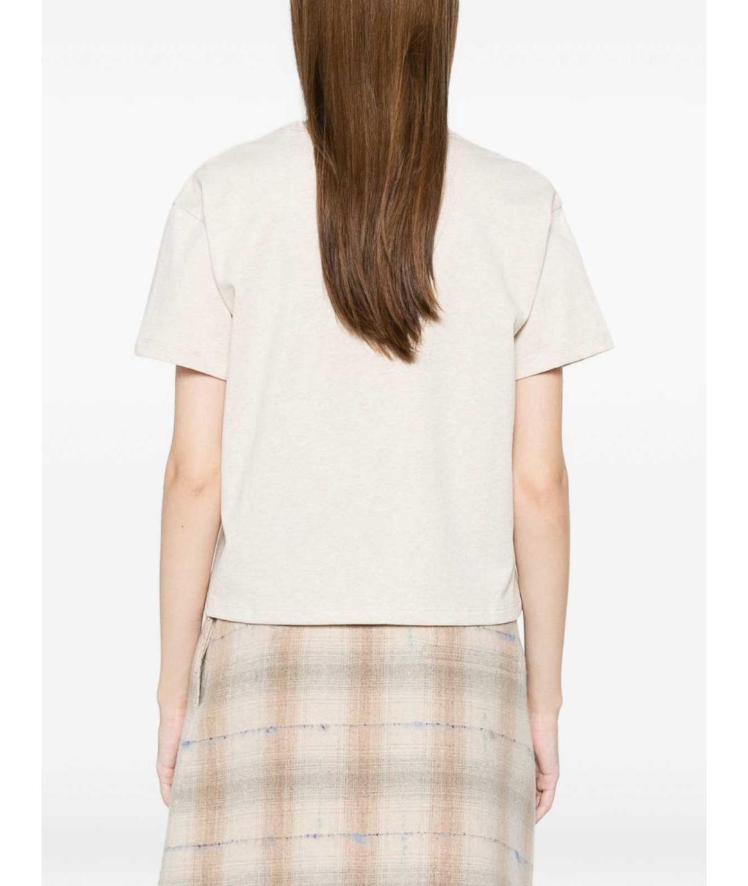 A.P.C. Бежевая хлопковая футболка, фото 3