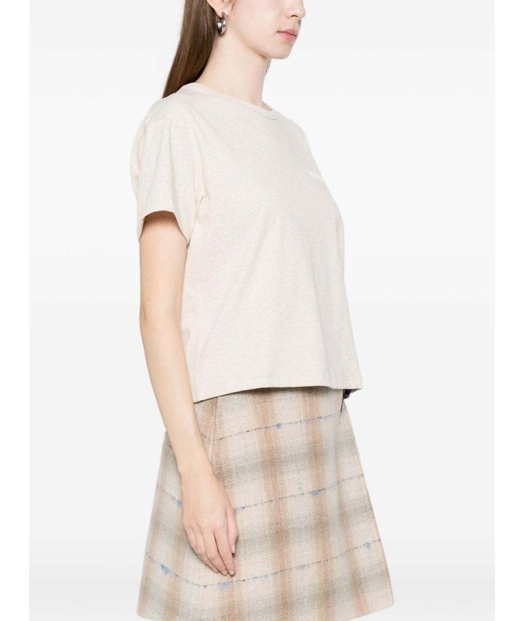 A.P.C. Бежевая хлопковая футболка, фото 4