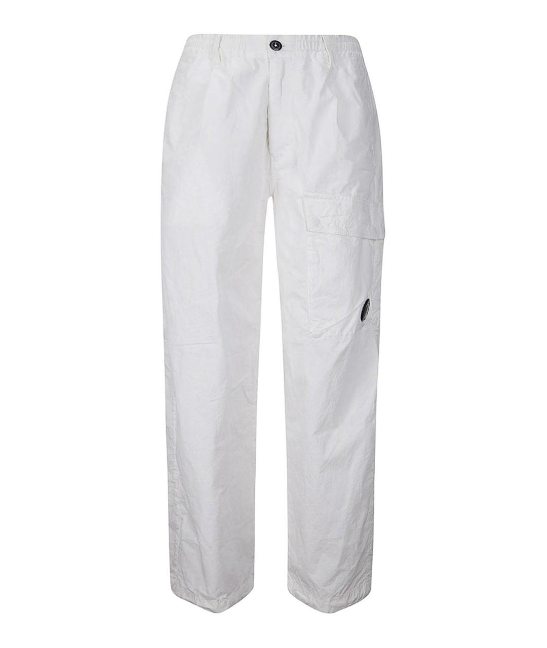 CP COMPANY Белые хлопковые брюки широкие, фото 1