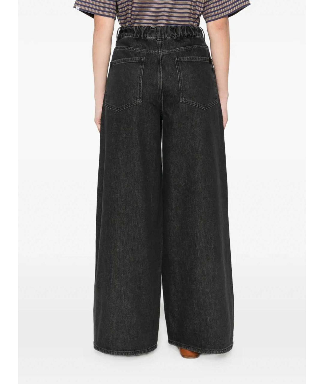 WEEKEND MAX MARA Черные хлопковые брюки широкие, фото 4