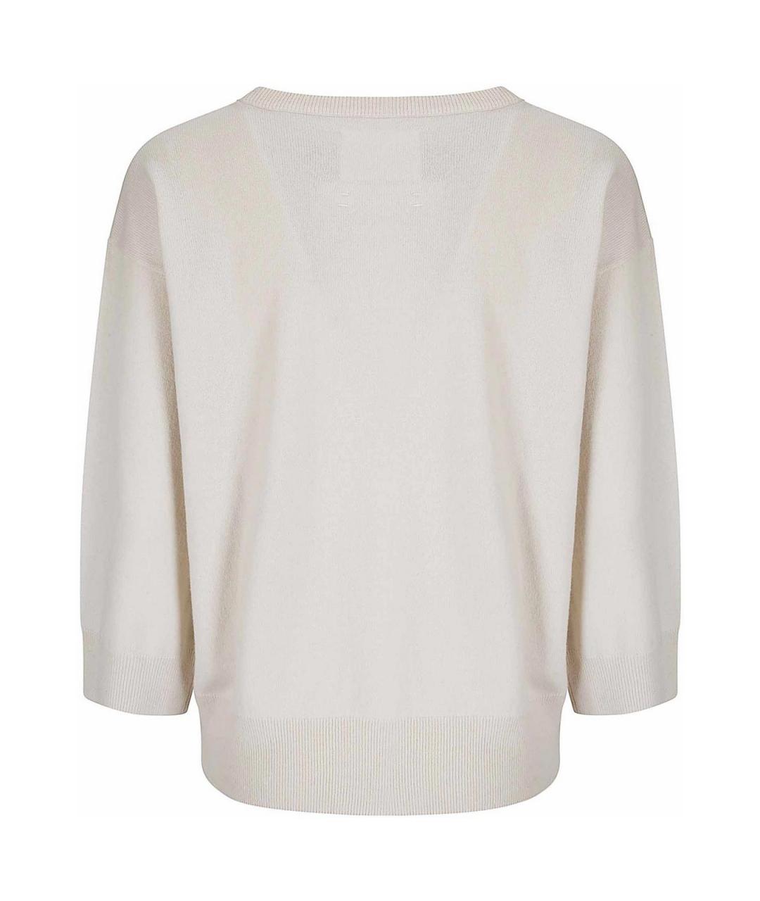 EXTREME CASHMERE Белый кашемировый джемпер / свитер, фото 2