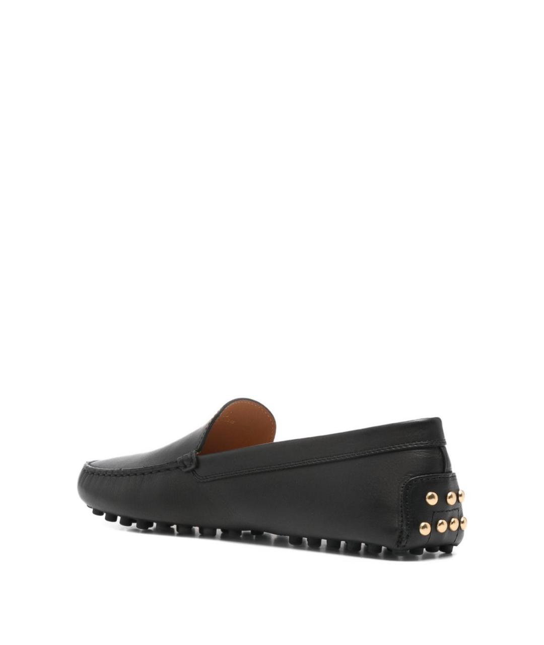 TOD'S Черные кожаные лоферы, фото 3