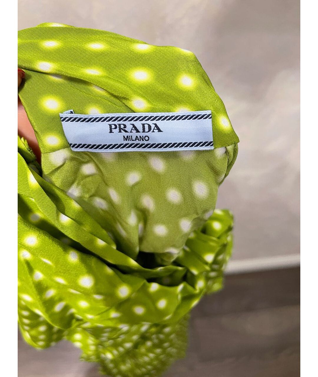PRADA Зеленая шелковая рубашка, фото 3