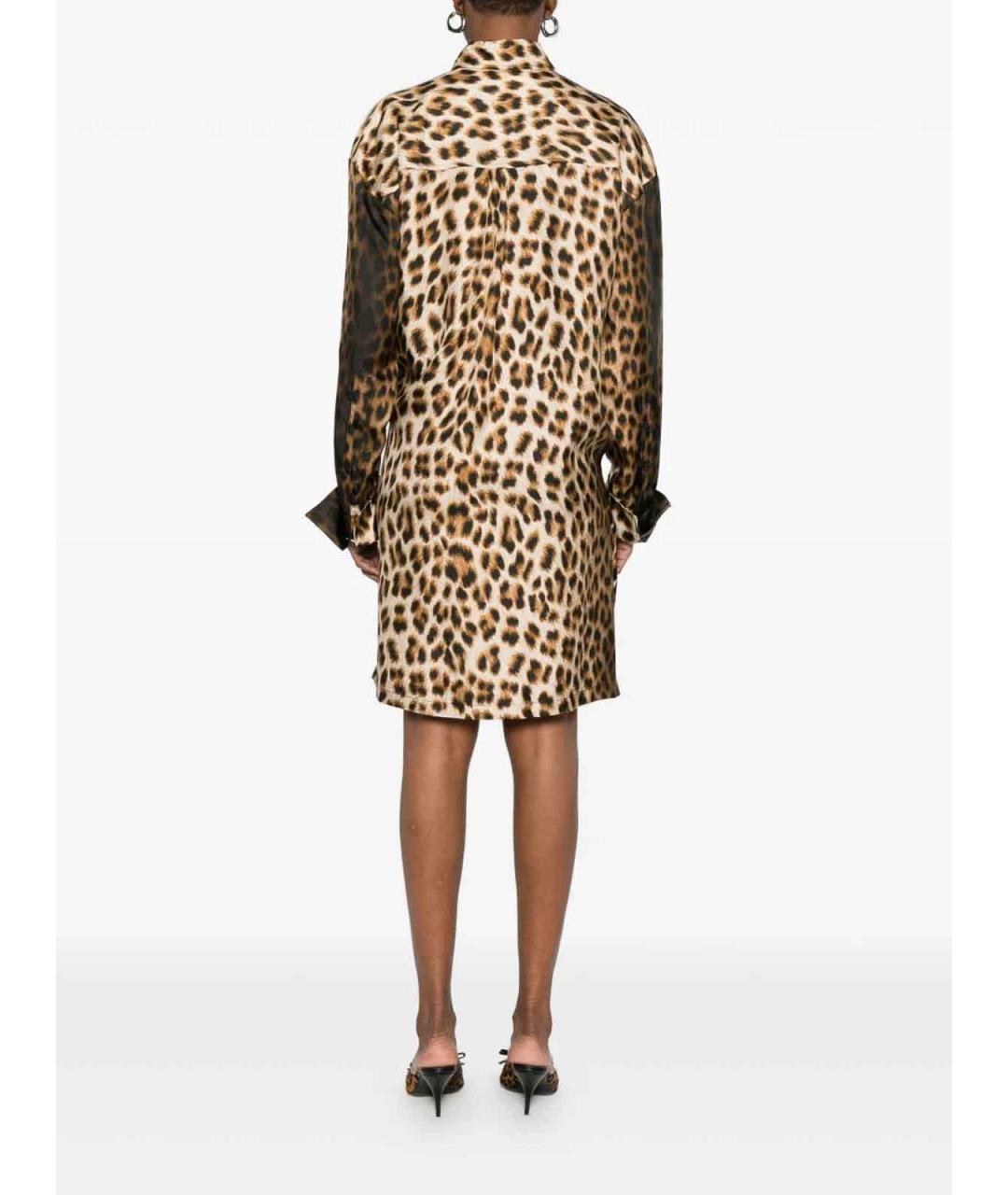 SPORTMAX Мульти шелковое повседневное платье, фото 3