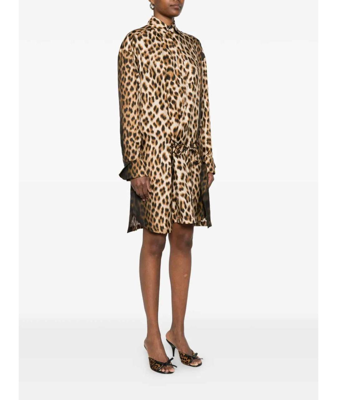 SPORTMAX Мульти шелковое повседневное платье, фото 2