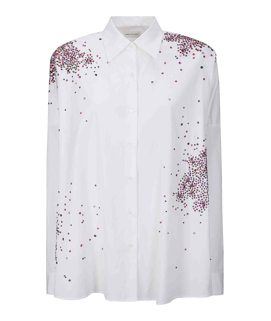 DRIES VAN NOTEN Белая хлопковая рубашка, фото 1