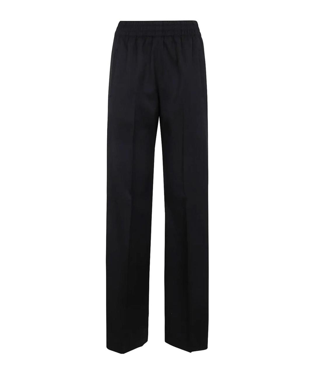 GOLDEN GOOSE DELUXE BRAND Черные шерстяные прямые брюки, фото 1