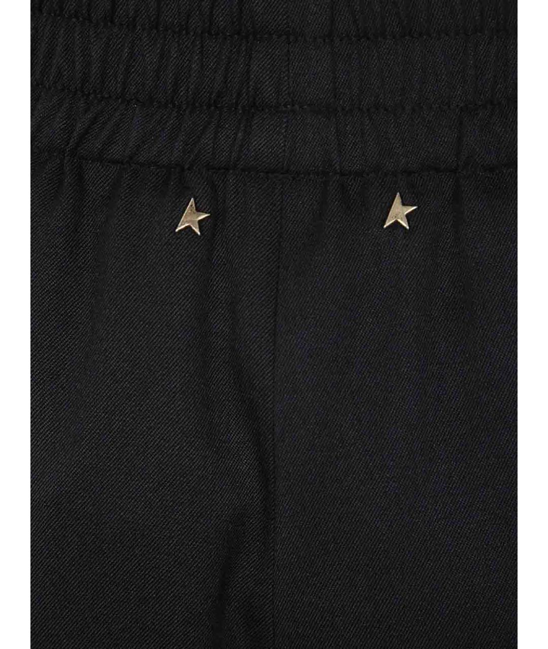GOLDEN GOOSE DELUXE BRAND Черные шерстяные прямые брюки, фото 3