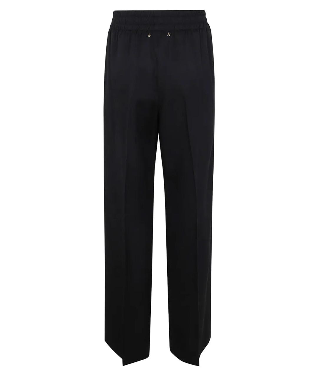 GOLDEN GOOSE DELUXE BRAND Черные шерстяные прямые брюки, фото 2