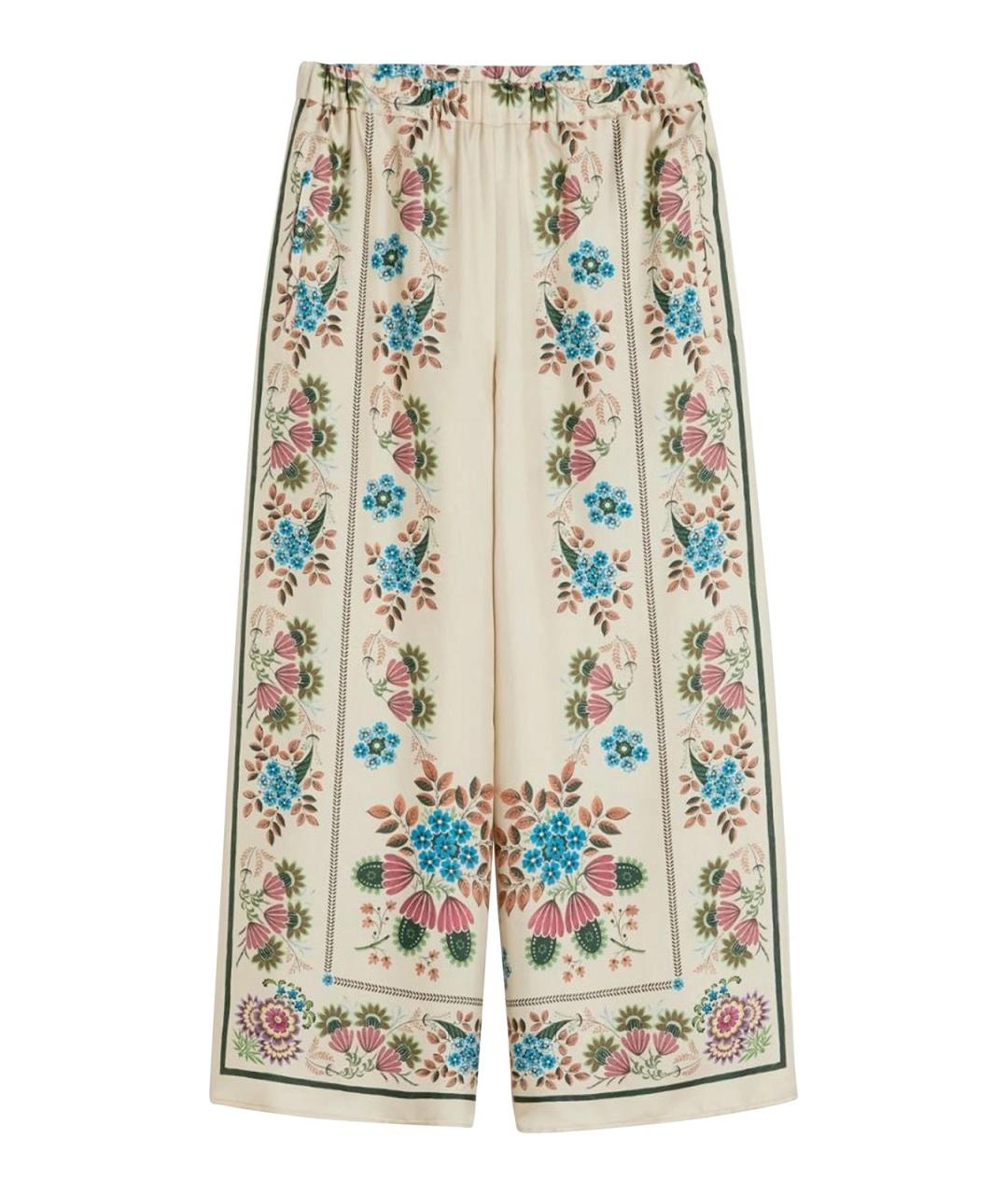 WEEKEND MAX MARA Мульти шелковые прямые брюки, фото 1