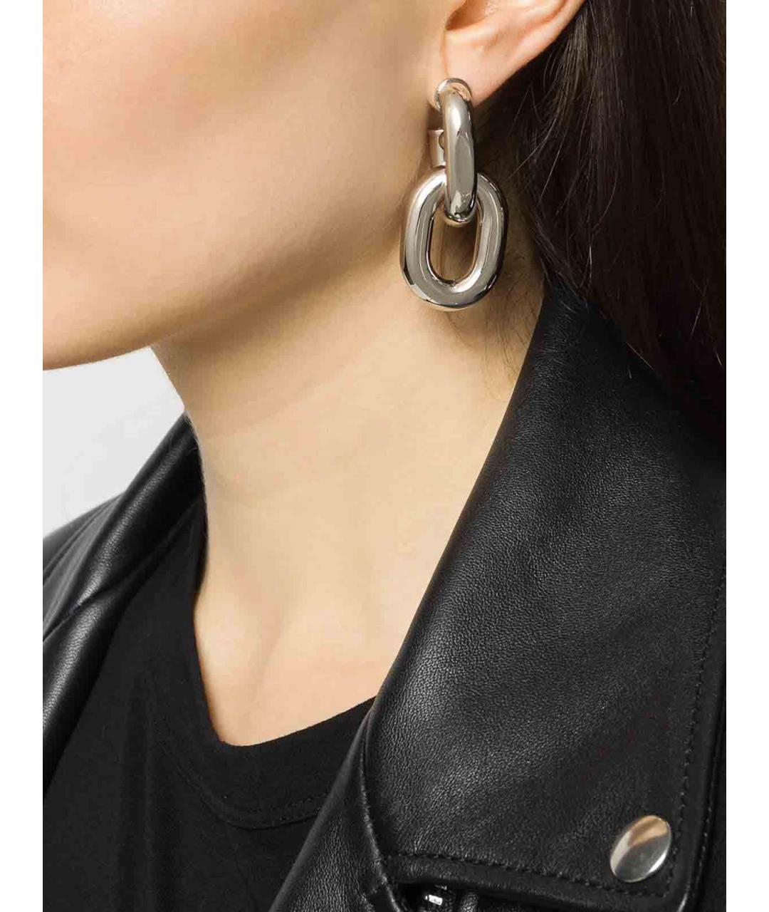 PACO RABANNE Серебряные металлические серьги, фото 2