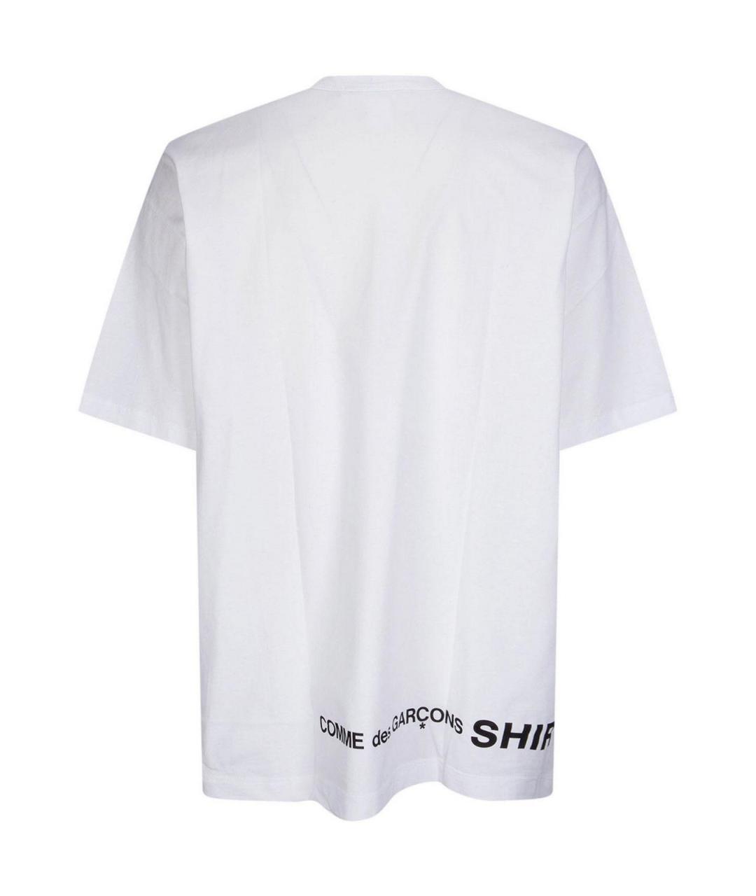 COMME DES GARÇONS SHIRT Белая хлопковая футболка, фото 2