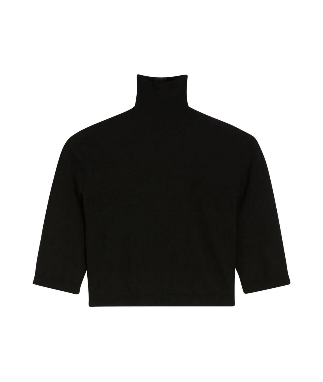 MAX MARA Черная полиэстеровая водолазка, фото 1