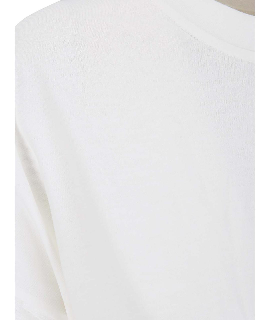 SPORTMAX Белая хлопковая футболка, фото 2