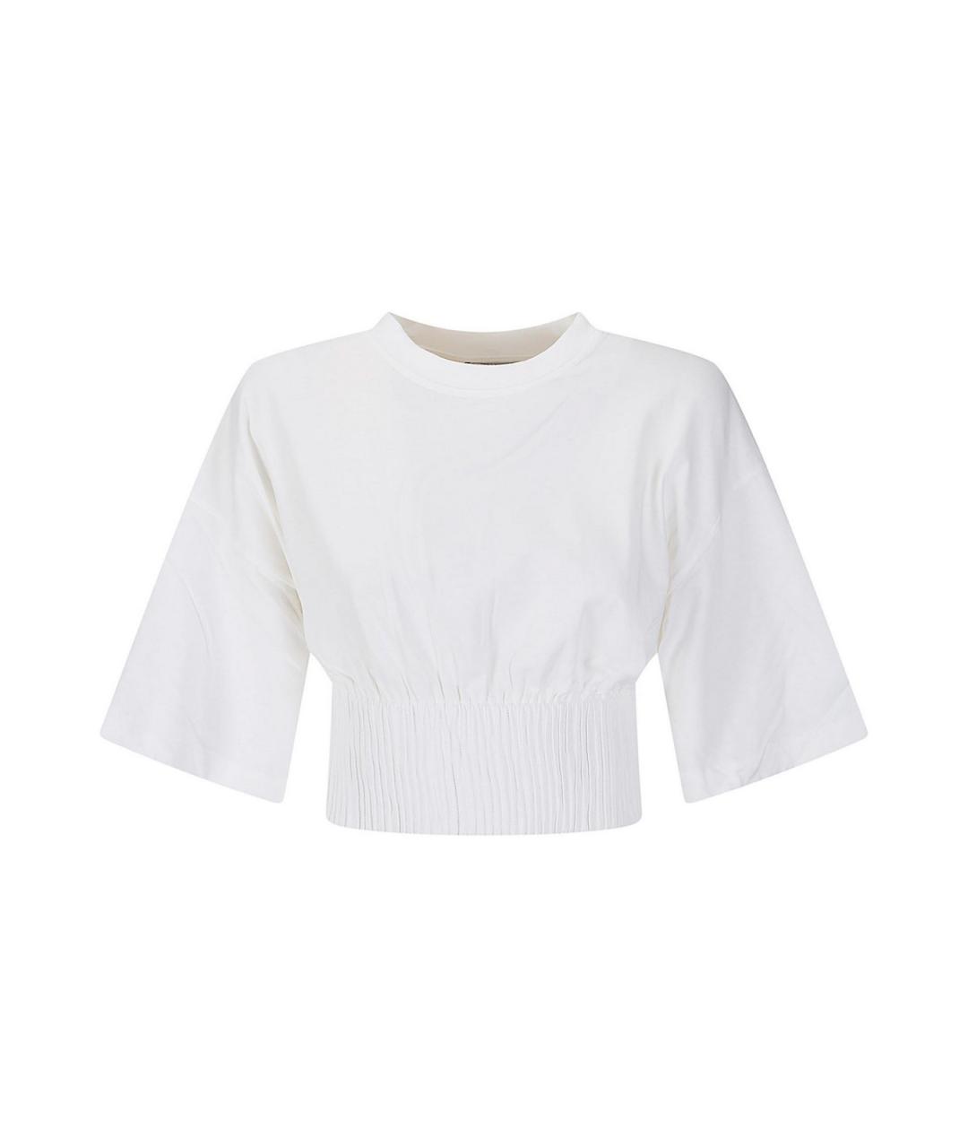 SPORTMAX Белая хлопковая футболка, фото 1