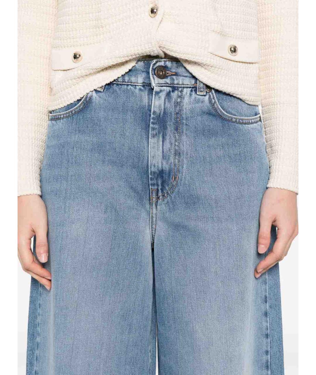 WEEKEND MAX MARA Синие хлопковые прямые джинсы, фото 5