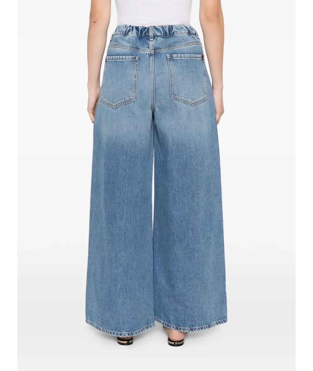 WEEKEND MAX MARA Синие хлопковые прямые джинсы, фото 4