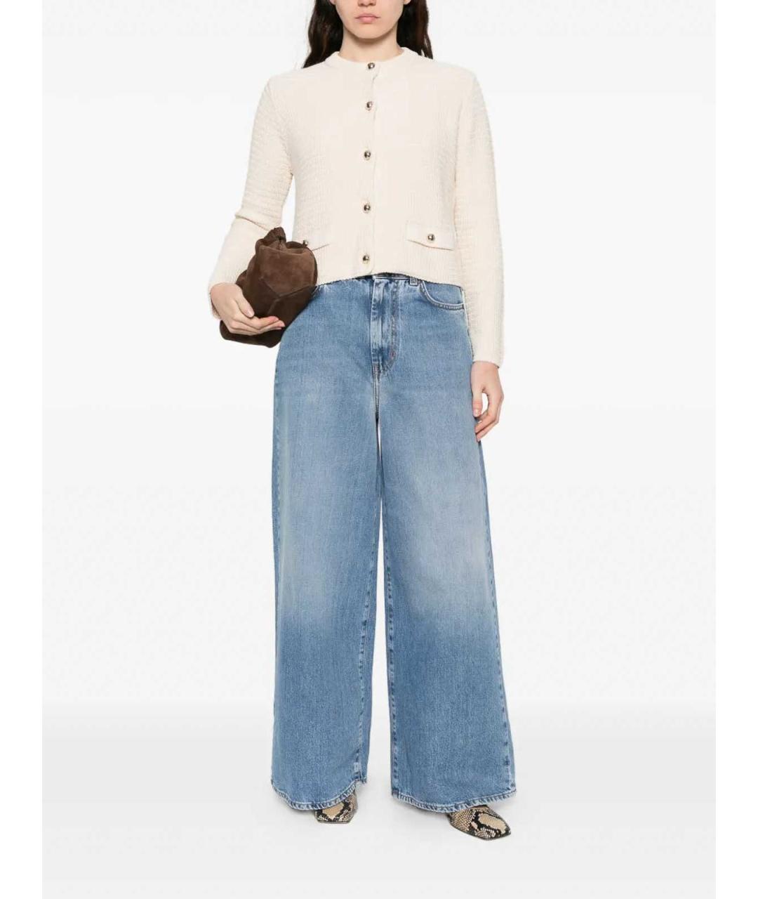 WEEKEND MAX MARA Синие хлопковые прямые джинсы, фото 2