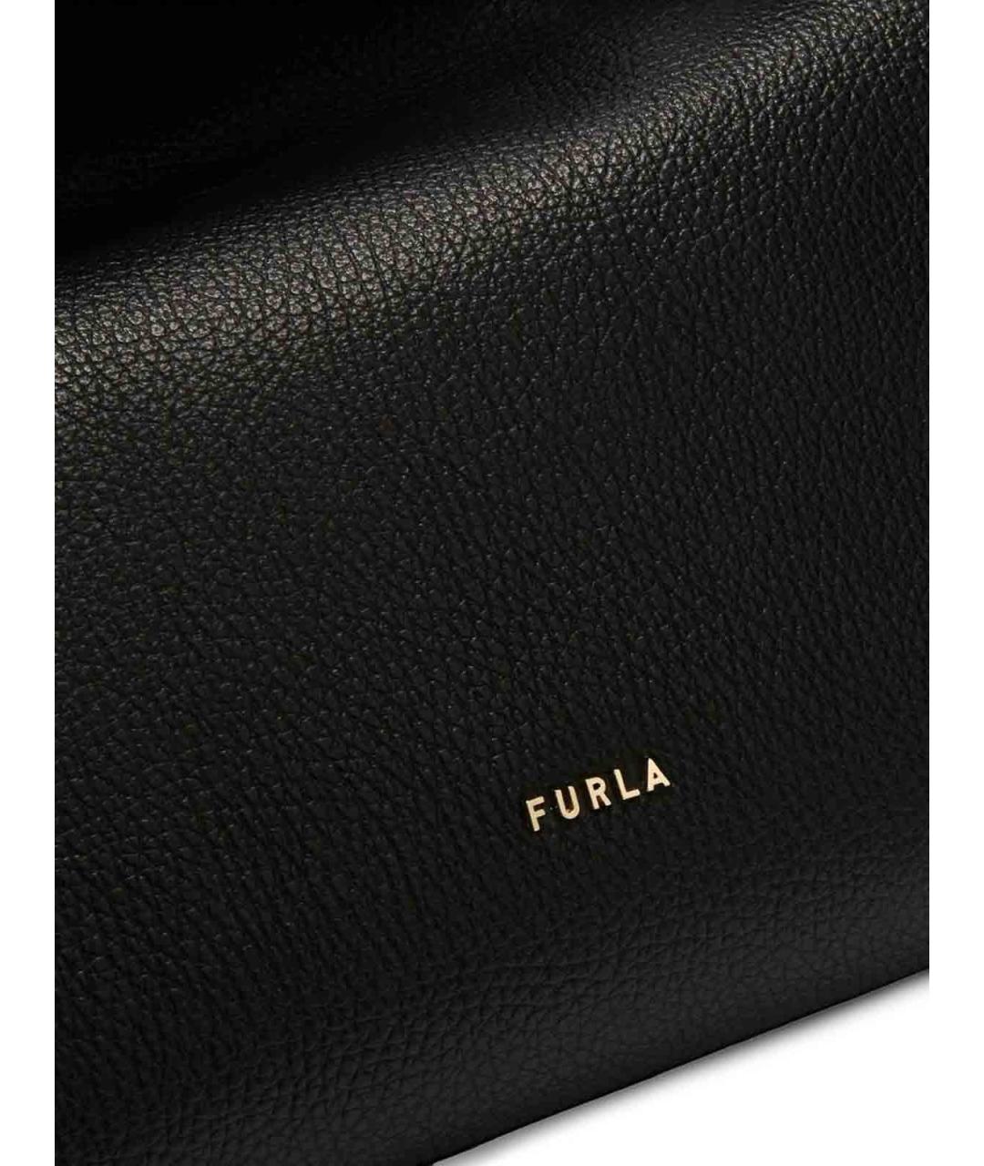 FURLA Черная кожаная сумка через плечо, фото 4