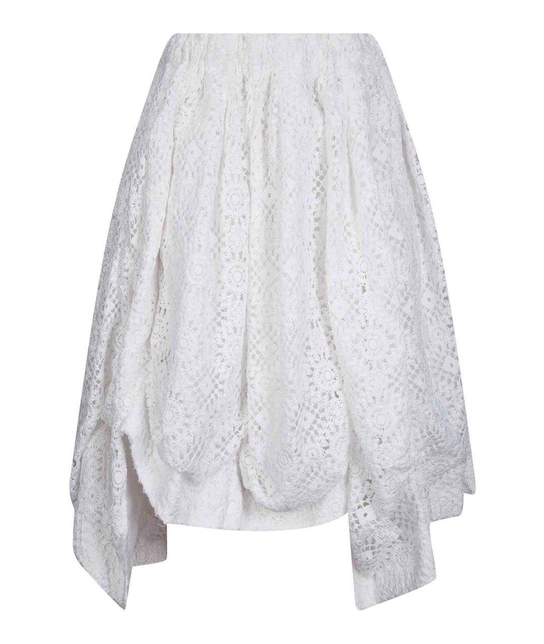 COMME DES GARÇONS Белая полиэстеровая юбка миди, фото 1