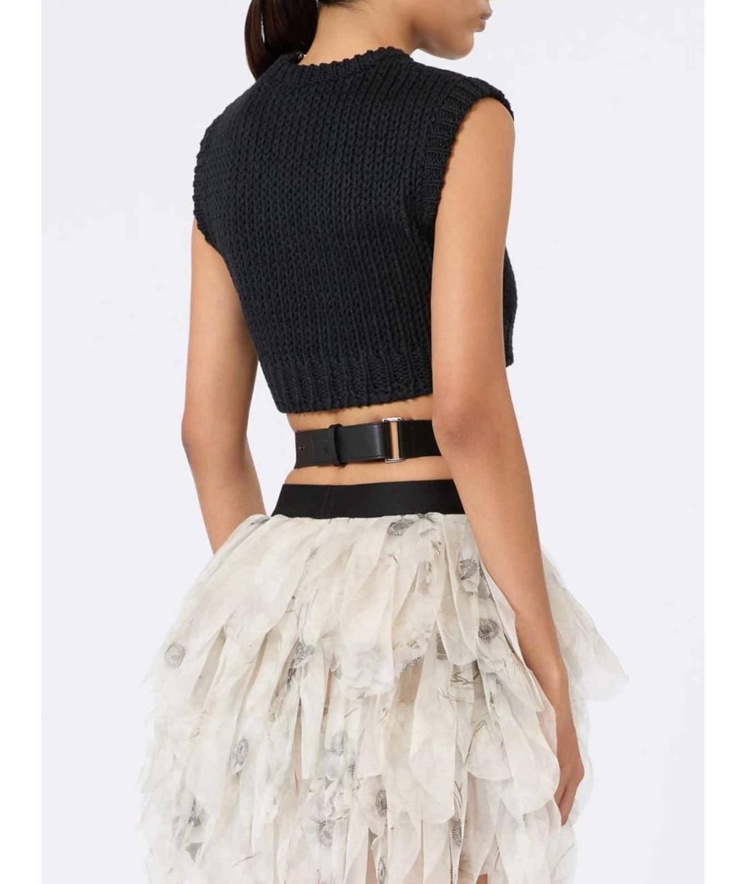MAX MARA Черная хлопковая майка, фото 2