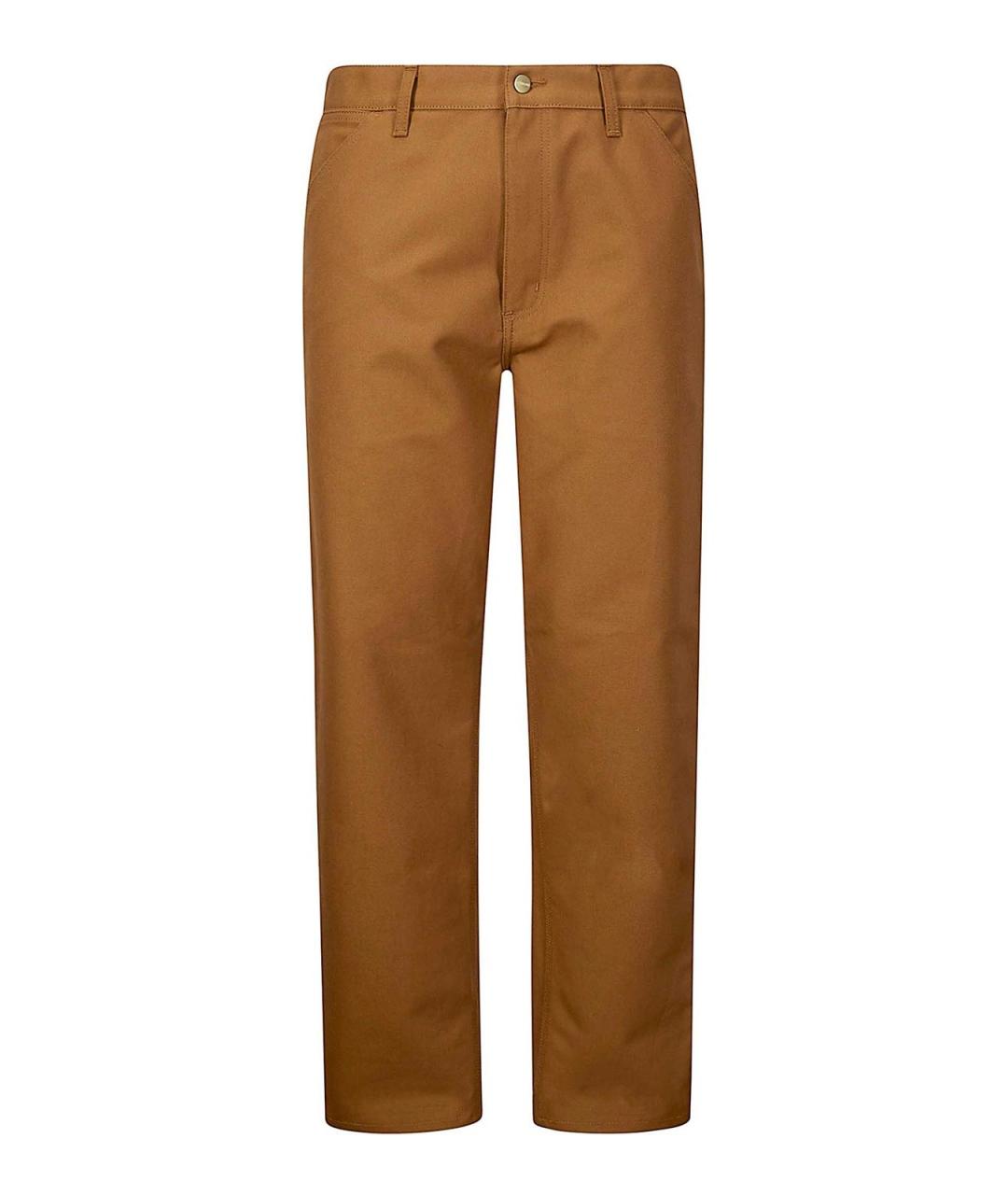 CARHARTT Коричневые хлопковые повседневные брюки, фото 1