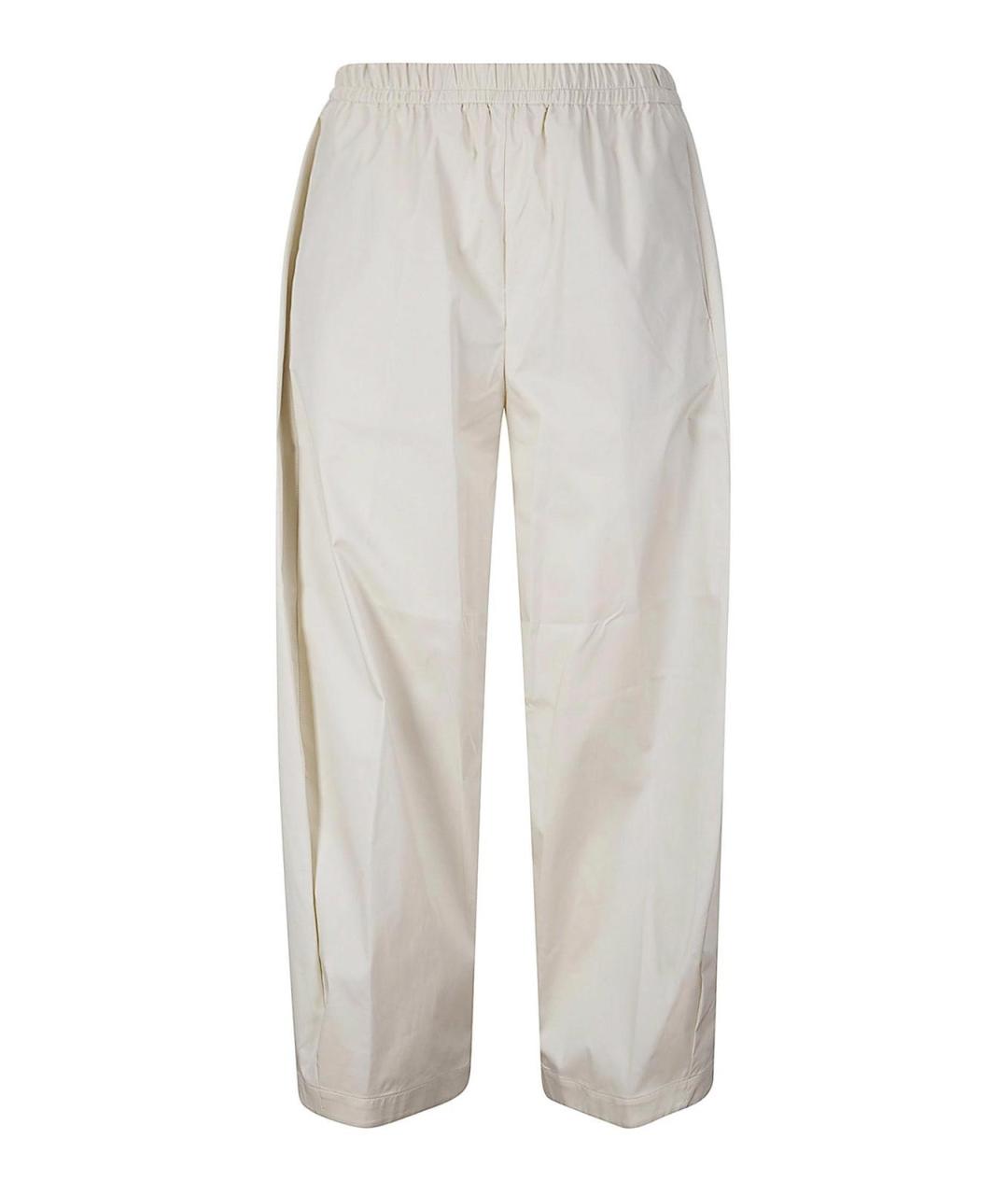 MSGM Бежевые хлопковые брюки широкие, фото 1
