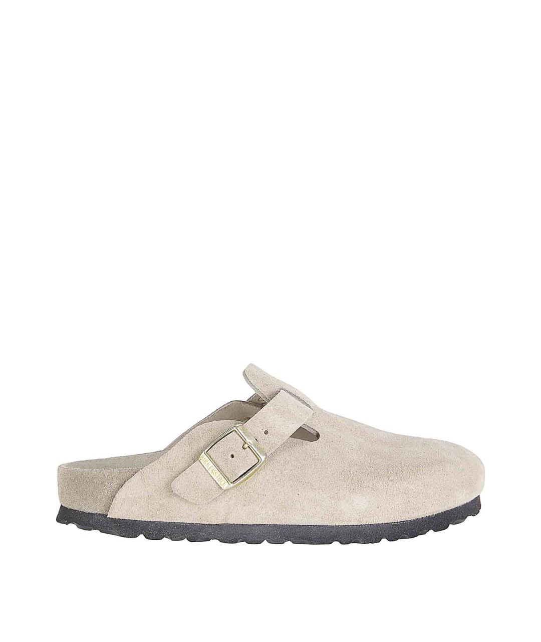 BIRKENSTOCK Бежевые замшевые мюли, фото 1