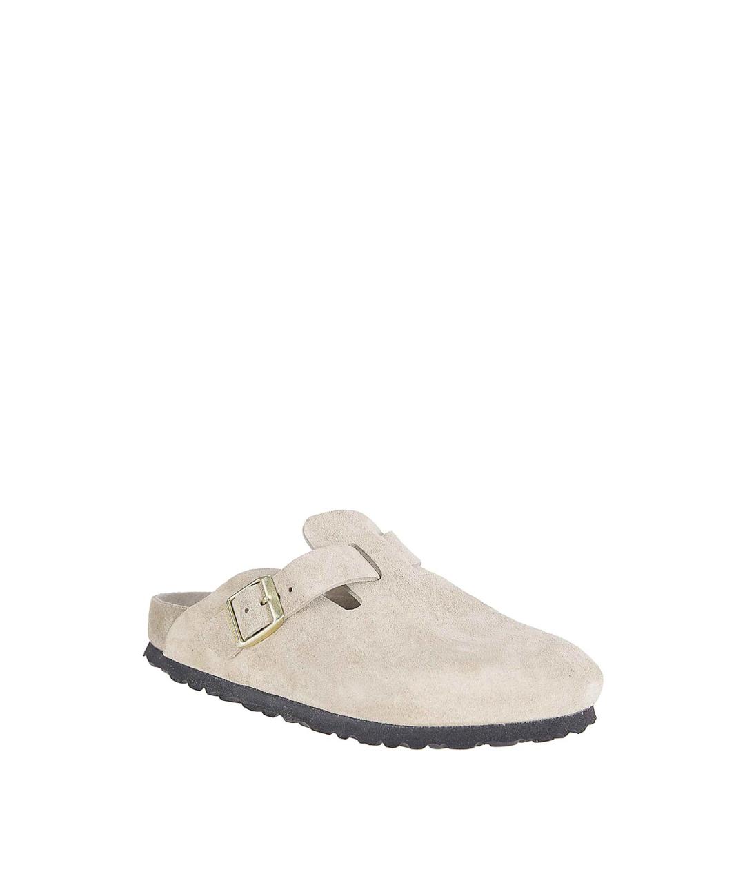 BIRKENSTOCK Бежевые замшевые мюли, фото 2