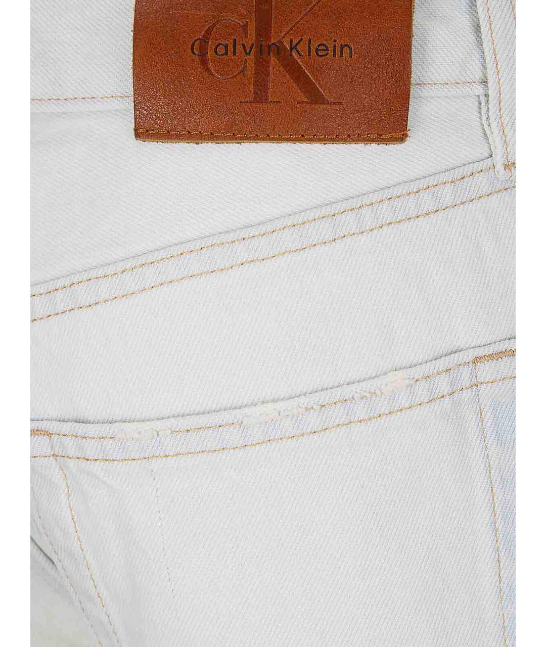 CALVIN KLEIN Голубые хлопковые прямые джинсы, фото 3