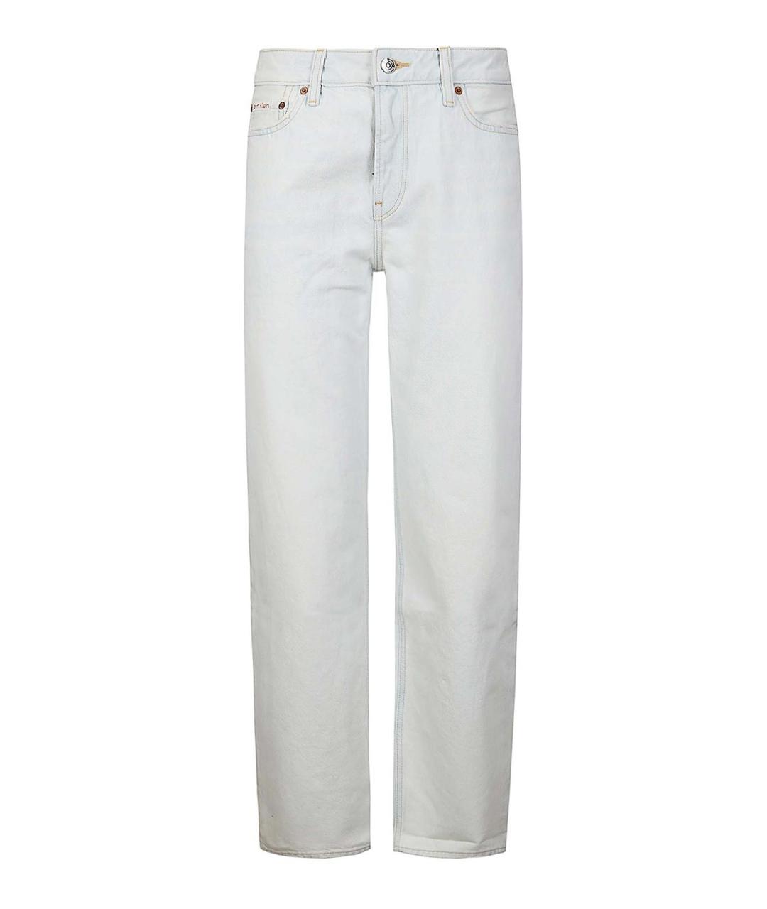 CALVIN KLEIN Голубые хлопковые прямые джинсы, фото 1