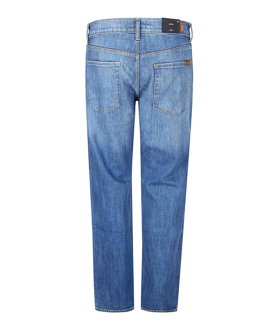 7 FOR ALL MANKIND Синие хлопковые джинсы, фото 2