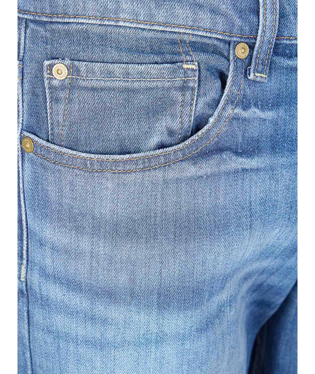 7 FOR ALL MANKIND Синие хлопковые джинсы, фото 3