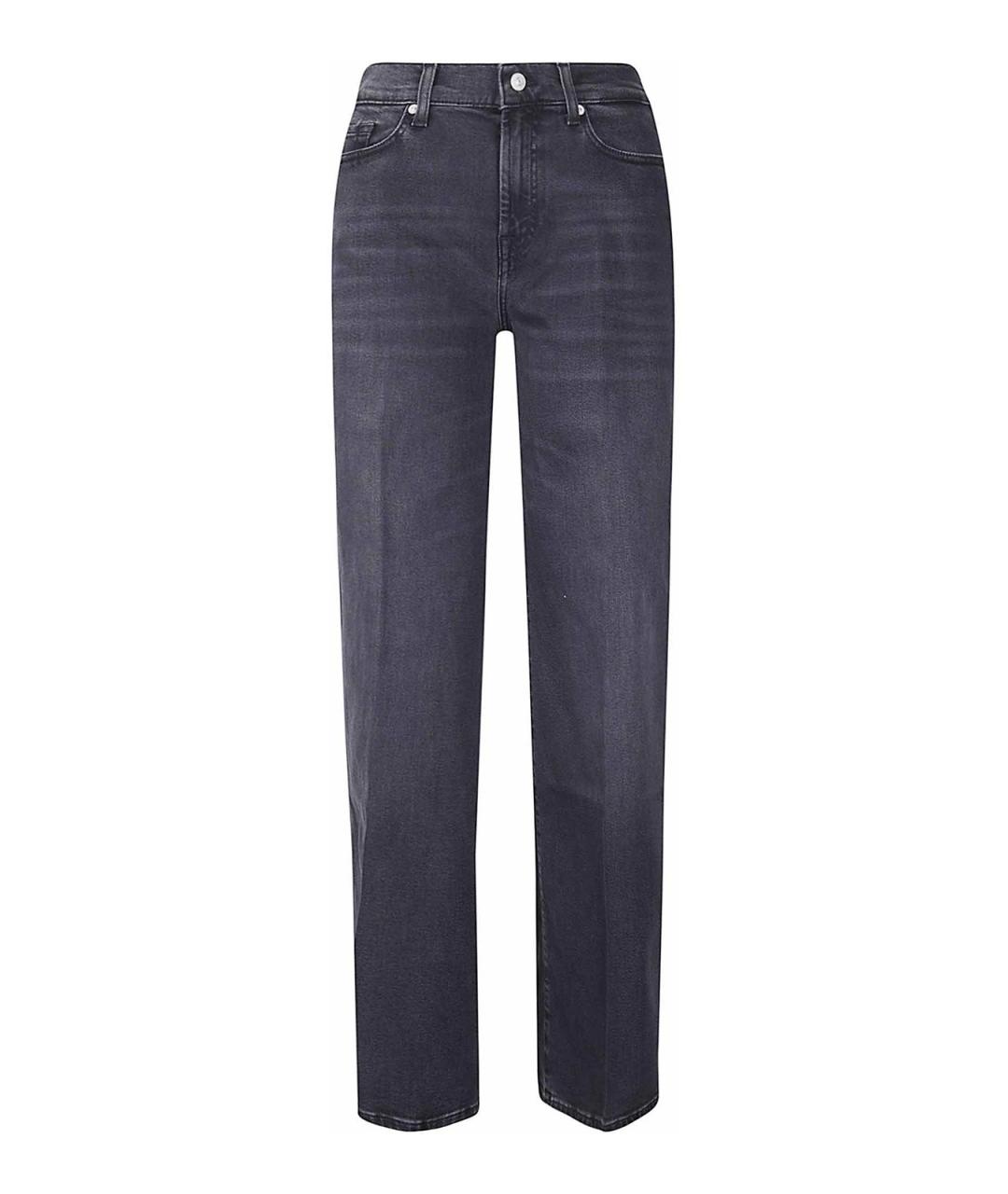 7 FOR ALL MANKIND Синие хлопковые прямые джинсы, фото 1