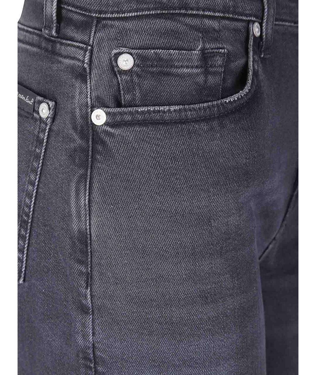 7 FOR ALL MANKIND Синие хлопковые прямые джинсы, фото 3