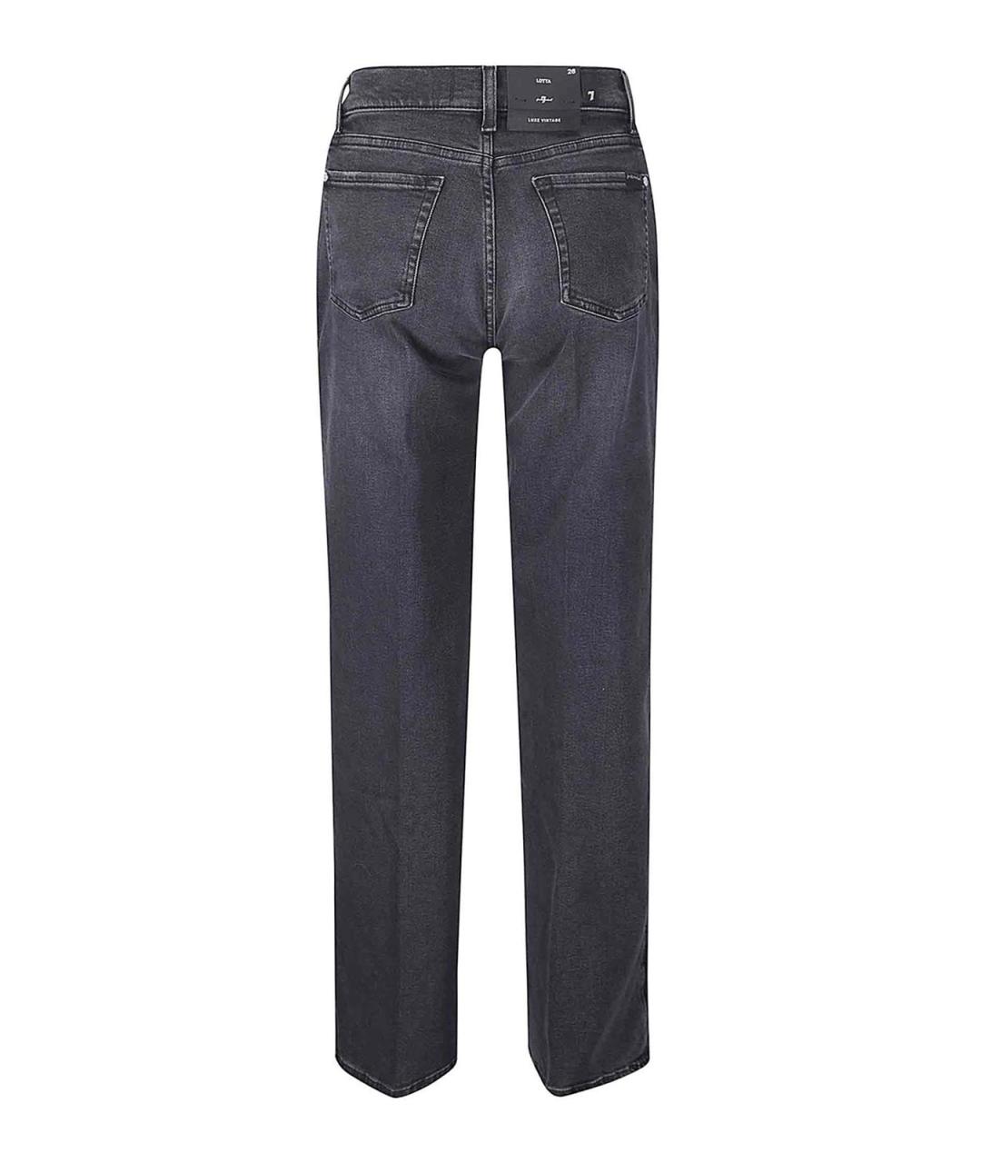 7 FOR ALL MANKIND Синие хлопковые прямые джинсы, фото 2