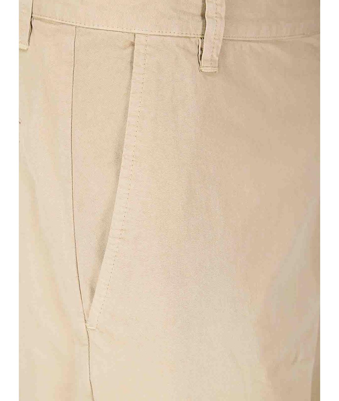 A.P.C. Бежевые хлопковые брюки чинос, фото 3