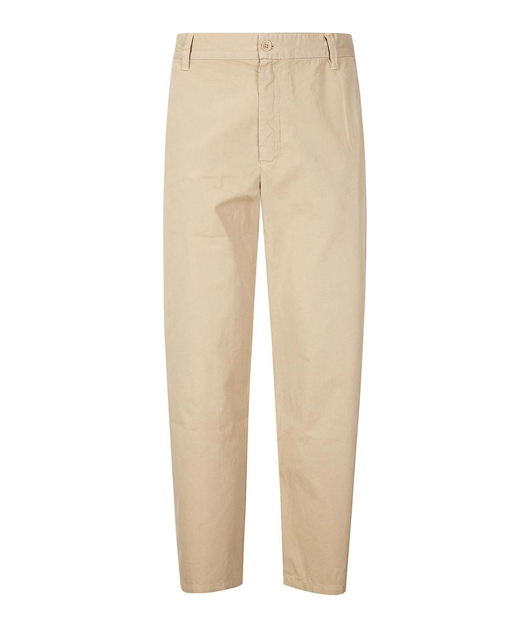A.P.C. Бежевые хлопковые брюки чинос, фото 1