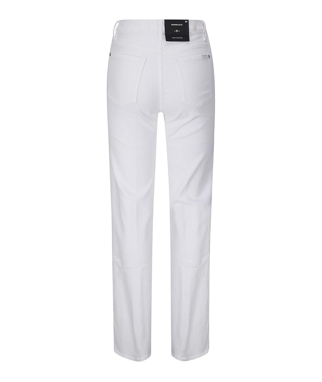 7 FOR ALL MANKIND Синие хлопковые прямые джинсы, фото 2