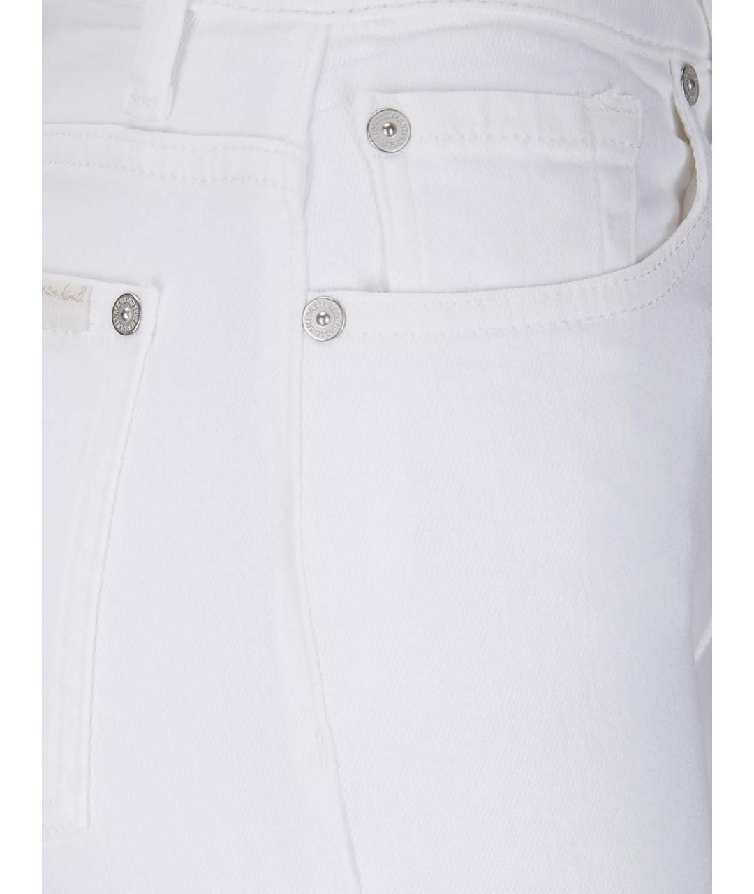 7 FOR ALL MANKIND Синие хлопковые прямые джинсы, фото 3
