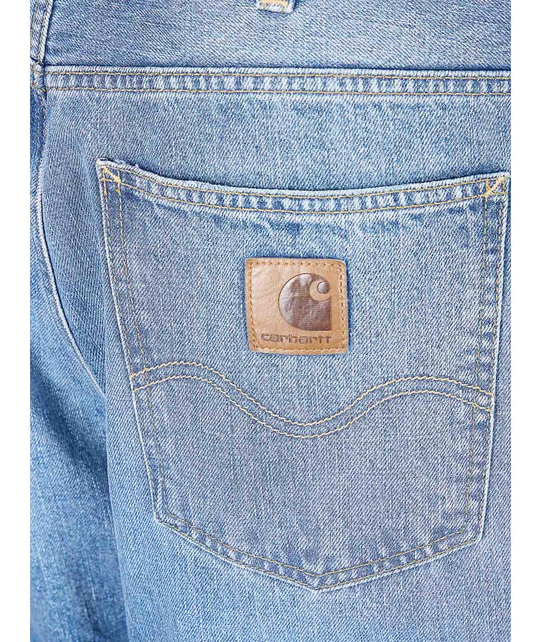 CARHARTT Голубые хлопковые прямые джинсы, фото 3