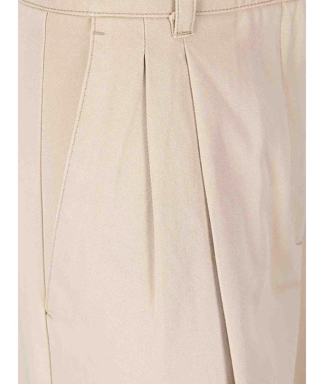A.P.C. Бежевые хлопковые прямые брюки, фото 3