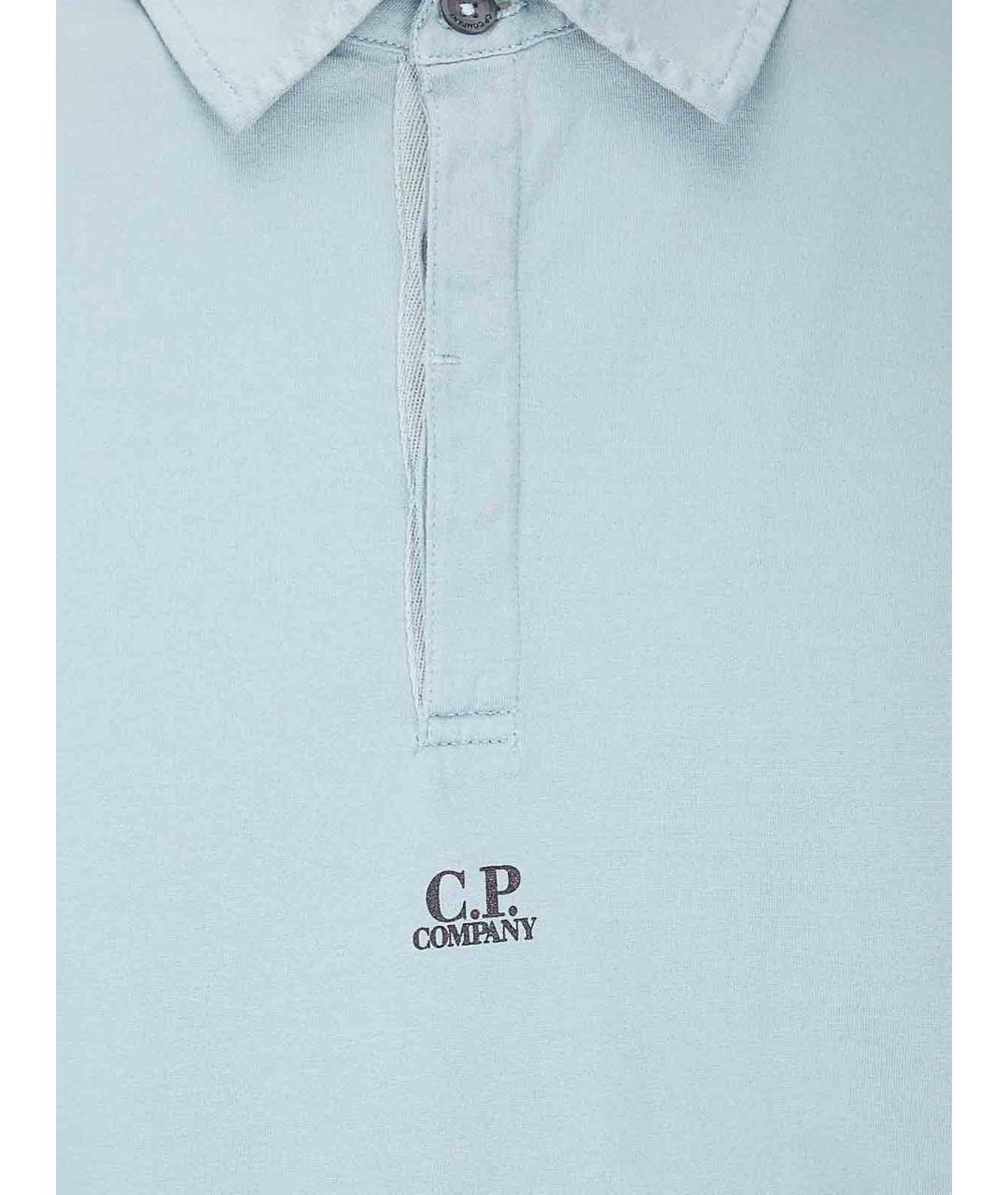 CP COMPANY Синее хлопковое поло с коротким рукавом, фото 2