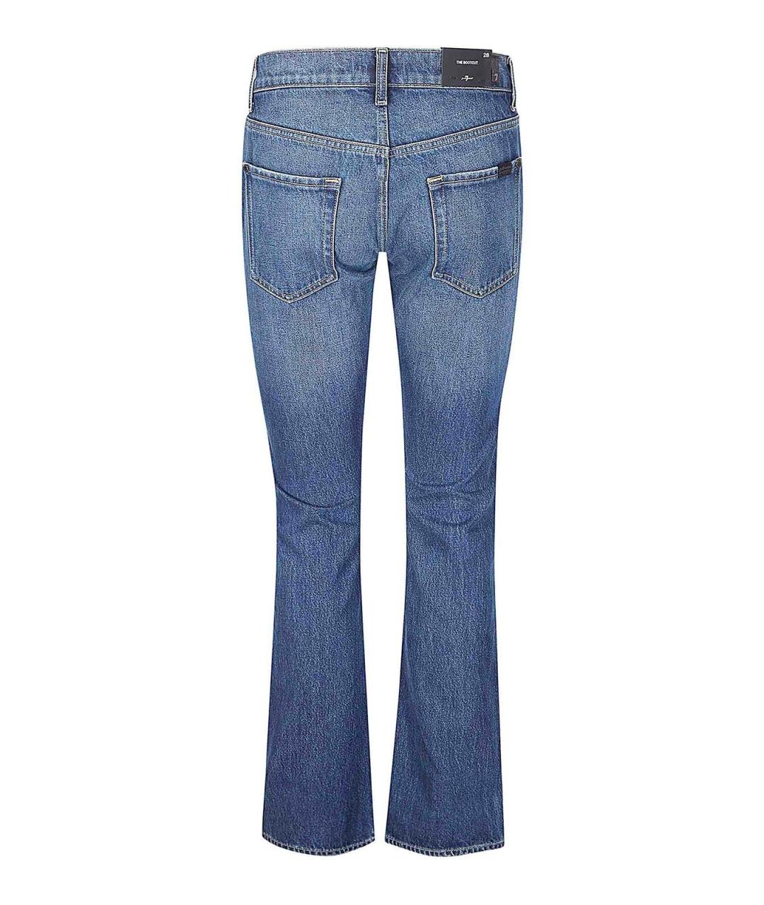 7 FOR ALL MANKIND Синие хлопковые джинсы, фото 2