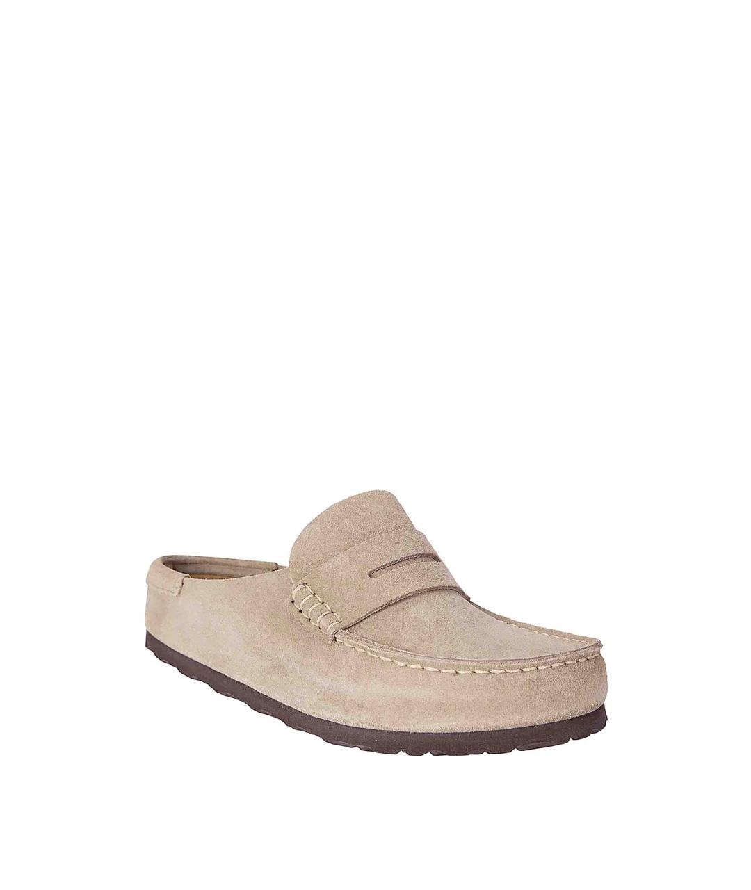 BIRKENSTOCK Бежевые замшевые мюли, фото 2