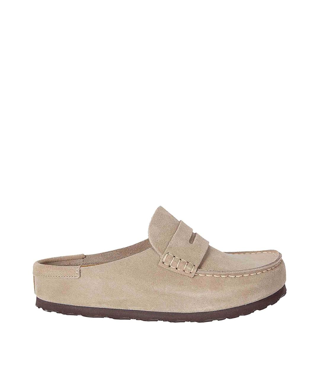 BIRKENSTOCK Бежевые замшевые мюли, фото 1