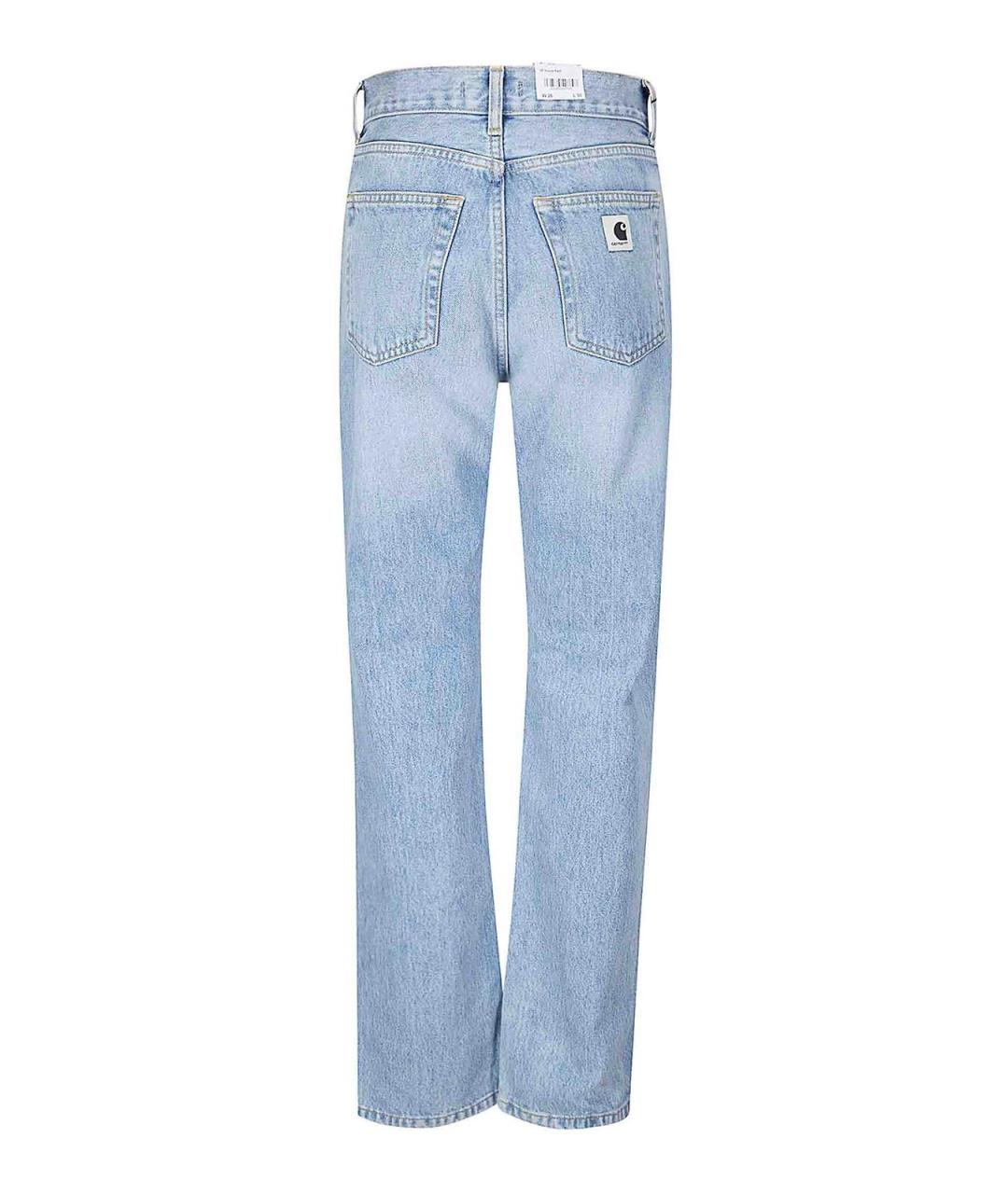 CARHARTT Синие хлопковые прямые джинсы, фото 2