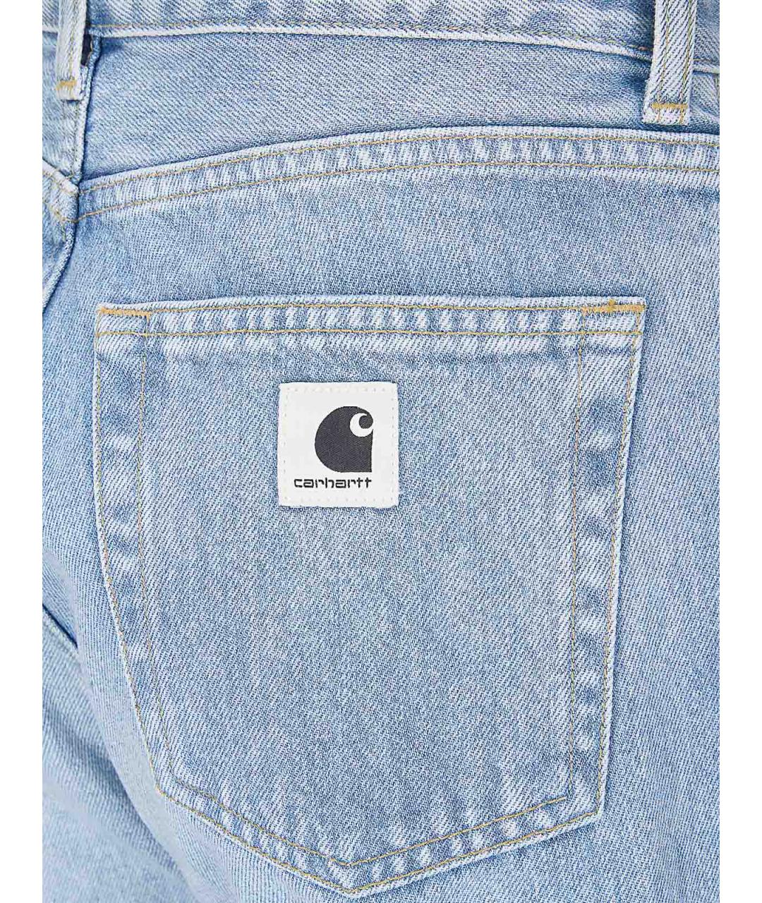 CARHARTT Синие хлопковые прямые джинсы, фото 3