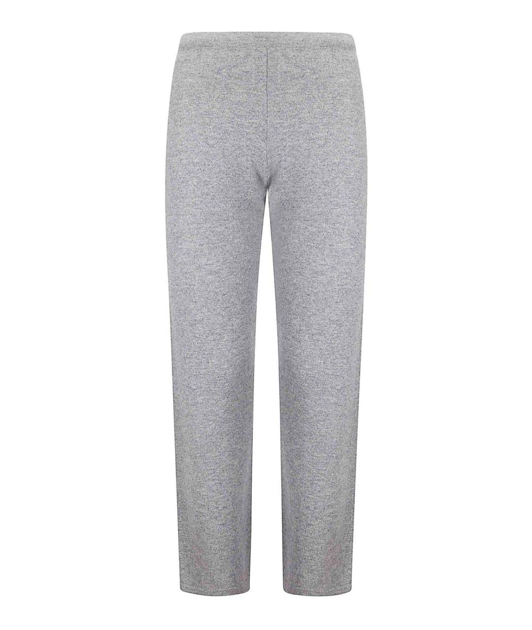 EXTREME CASHMERE Серые кашемировые прямые брюки, фото 1